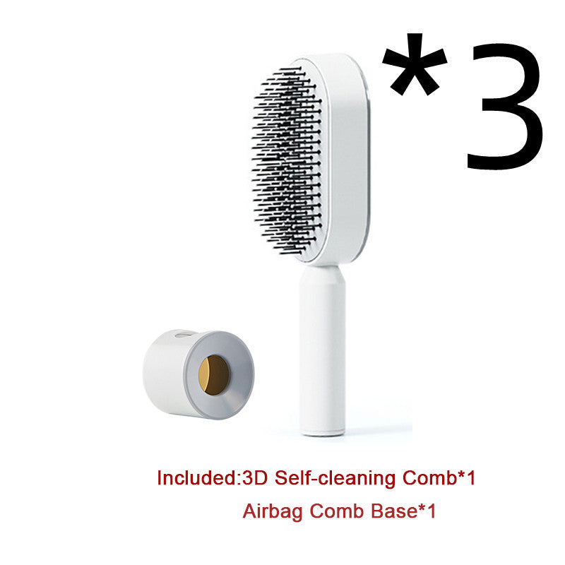 Self Cleaning Hair Brush For Women One-key Cleaning Hair Loss