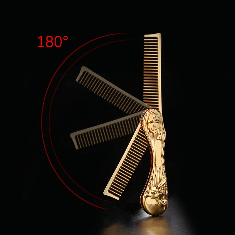 Zinc alloy folding comb hair styling oil