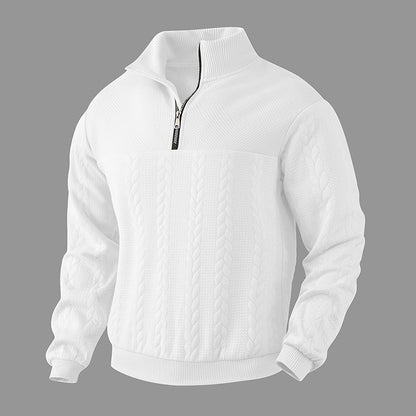 Men's Jacquard Fall Winter Long-sleeved Warm Pullover
