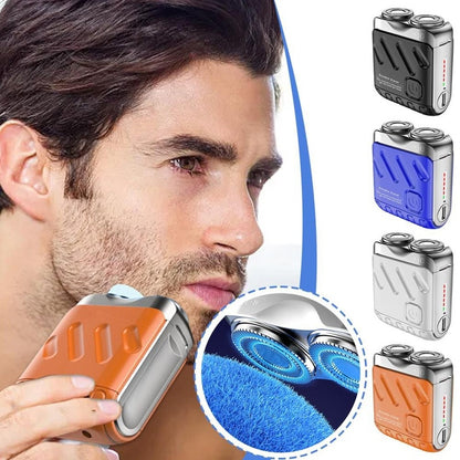 Portable Rotary Dual Ring Electric Shaver Men Travel