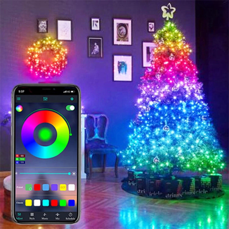 USB Smart Bluetooth Led Copper Wire String Light App Control Christmas