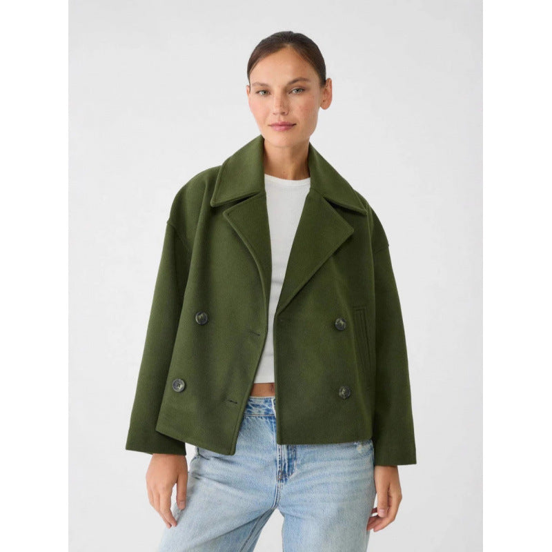 Ins Double-breasted Lapel Blazer Jacket Fashion Loose