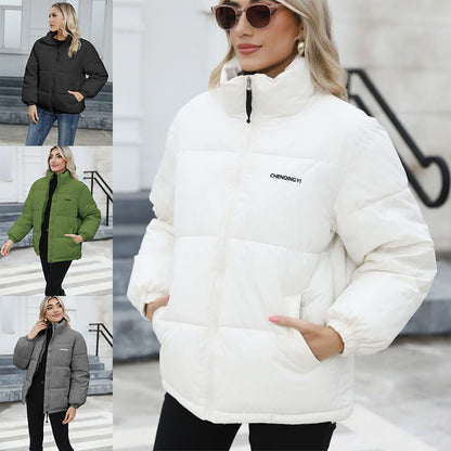 Winter Coat Women Casual Windproof Down Cotton Coat