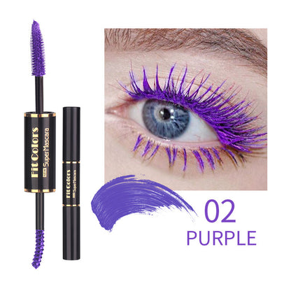 Double-headed Color Mascara Thick Curl More Than Waterproof Not Smudge White Eyebrow Dyeing