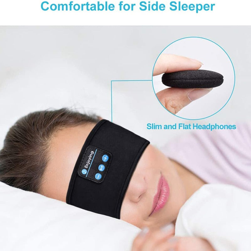 Wireless Bluetooth Sleeping Headphones Headband Thin Soft Elastic