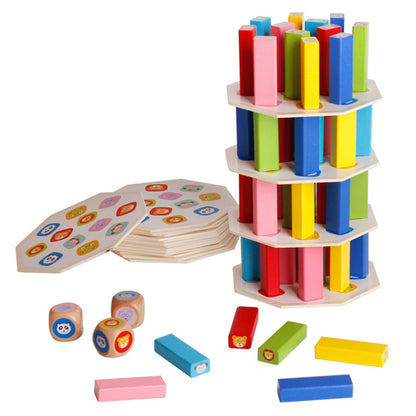 Children's Wooden Creative 54 Stacked High Blocks