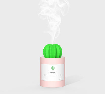 Air Humidifier Soft LED Light Cactus Ultrasonic Aroma