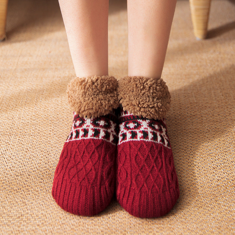 Floor Socks Fall And Winter Warm Non-slip Carpet Socks