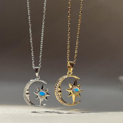 Fashion Jewelry Fashion Moon Star Zircon Pendant