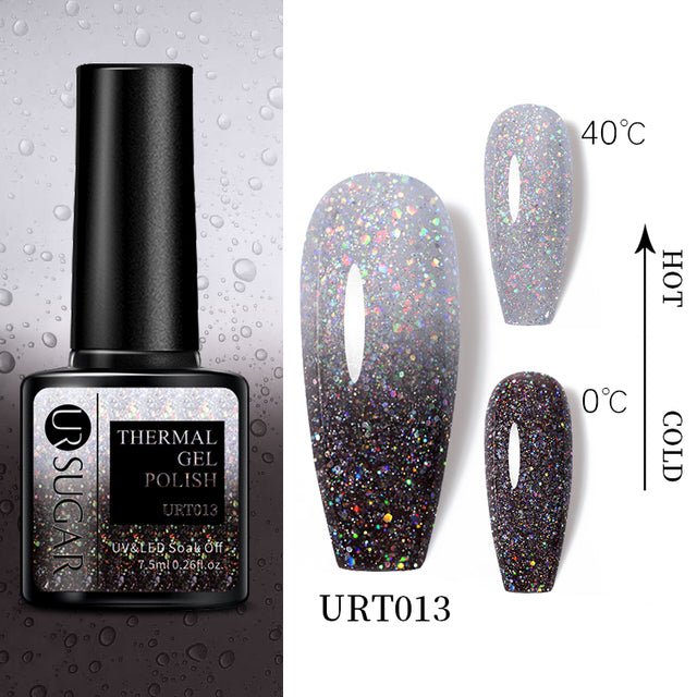 UR SUGAR Thermal  Thin Glitter 3 Colors Soak Off UV Gel