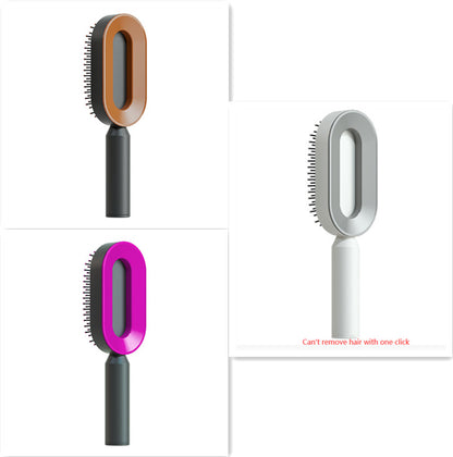 Self Cleaning Hair Brush For Women One-key Cleaning Hair Loss