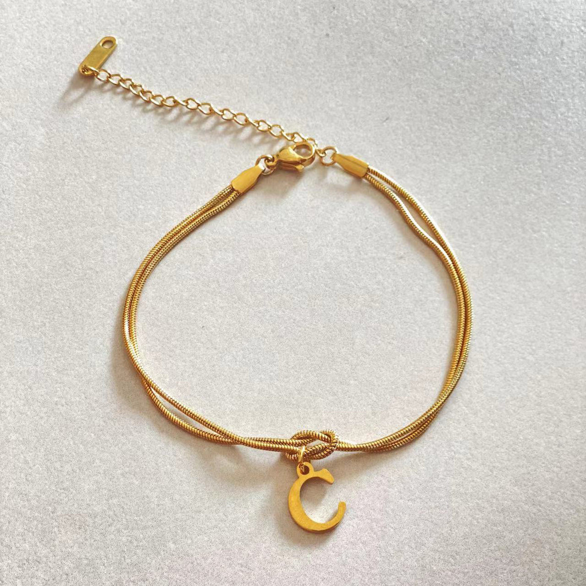 New Letter A-Z Love Knot Bracelets For Women Couple
