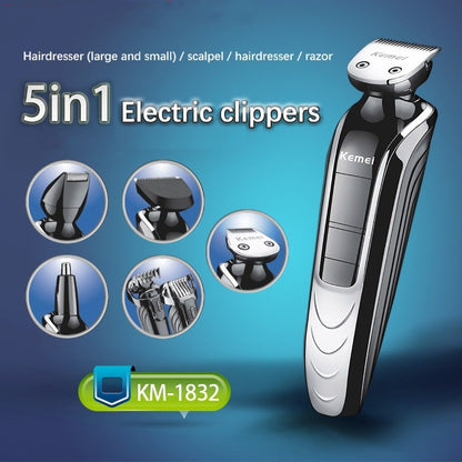 5-in-1 Multifunctional Hair Clipper Electric Shaver Nose Hair Device