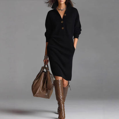 Long-sleeved Sweater Dress Fashion Warm Stand-up Collar