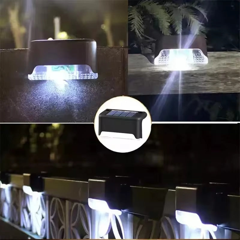 4 Solar LED Bright Deck Lights Outdoor Garden Patio Railing Decks Path Lighting Outdoor