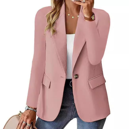 Fashion Casual Women Blazer Long-sleeved Solid Color