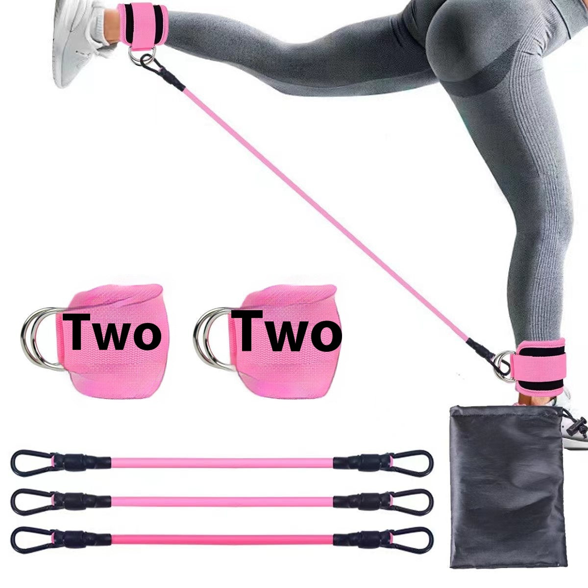 Ankle Strap Resistance Bands Hip Leg Strength Pull Rope Fitness Elastic