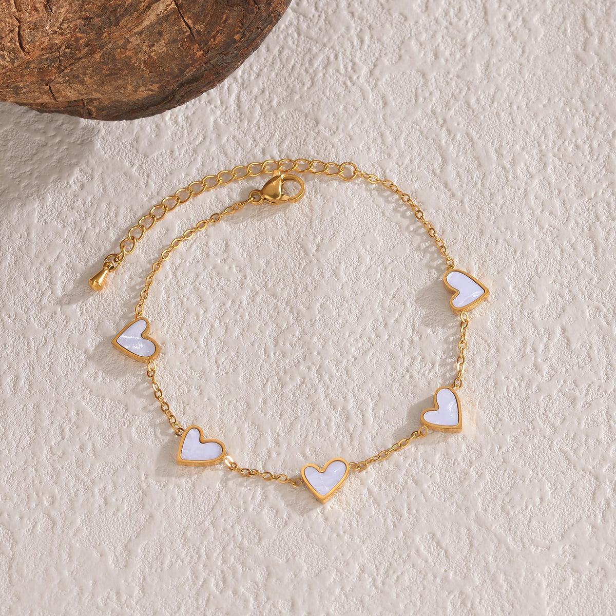 Ins Love Bracelet  Stainless Steel Dripping Heart Bracelet