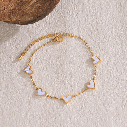 Ins Love Bracelet  Stainless Steel Dripping Heart Bracelet
