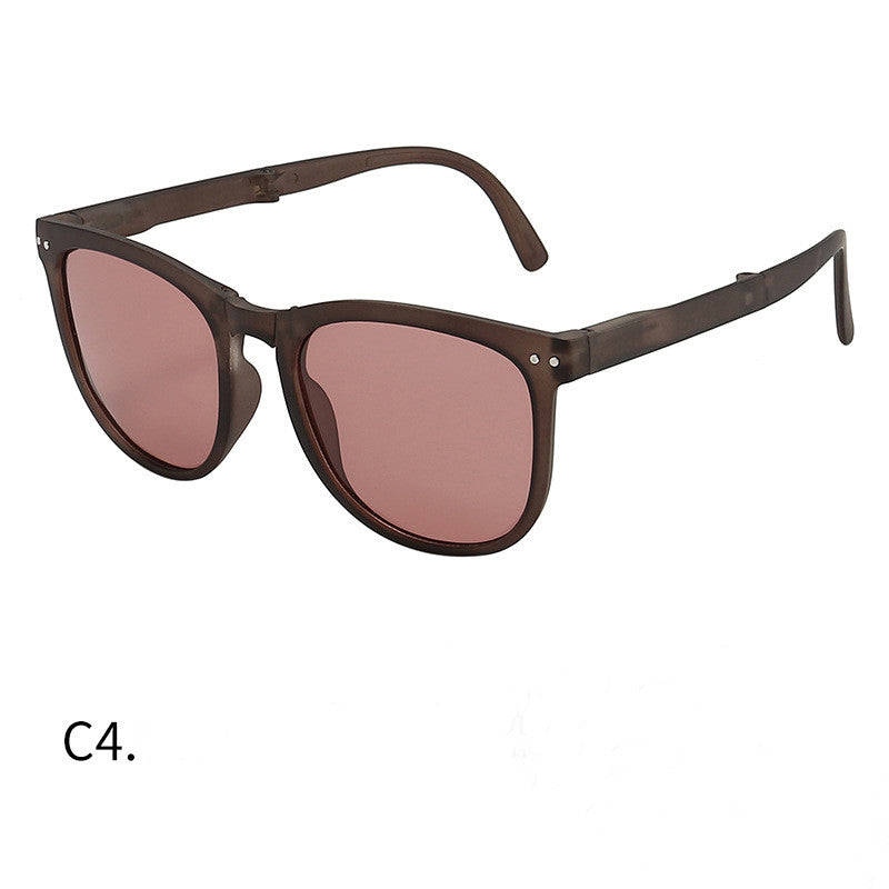 Trendy Foldable Sunglasses For Women TR Polarized Folding Sun Glasses