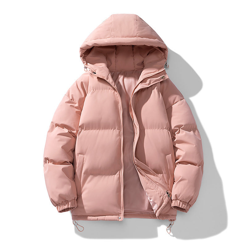 Men's Hoodie Coat Winter Fashion Solid ZIp-up Thickened Jacket