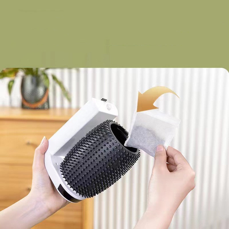 Automatic Cat Self Groomer Wall Corner Brushes Soft Cat Corner