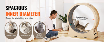 Wooden Cat Exercise Wheel Large Cat Treadmill Wheel