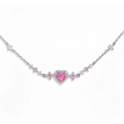 Sweet Bow Heart Rhinestone Bracelet Y2K Ins