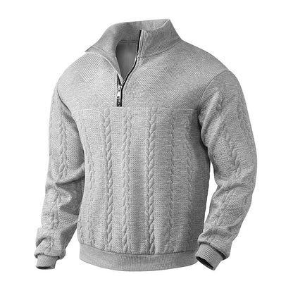 Men's Jacquard Fall Winter Long-sleeved Warm Pullover