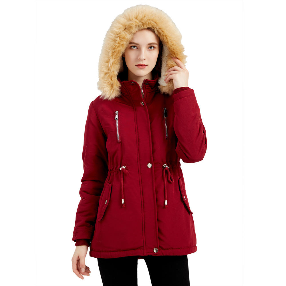 WInter Coat Detachable Hooded Feece Jacket Women