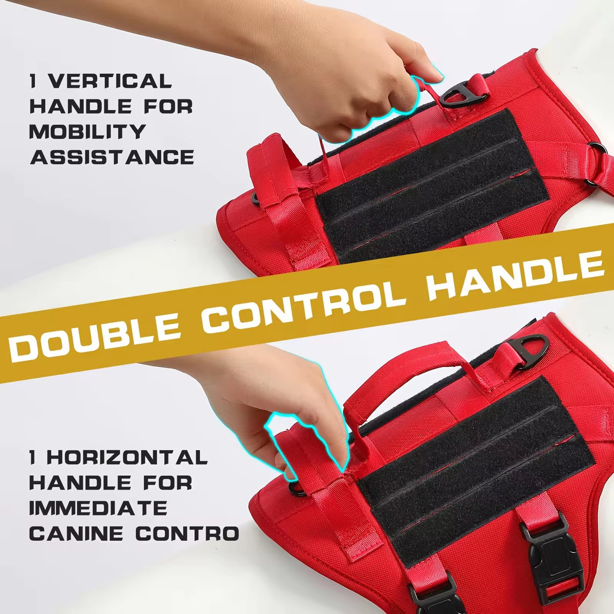 Heat-resistant Durable Nylon Tactical Service Dog Harness
