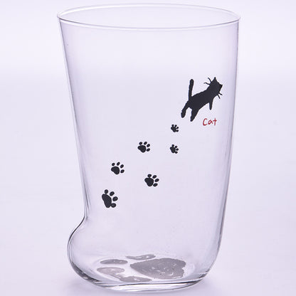 Creative Cute Cat Paws Glass Tiger Paws Mug Office Coffee Mug Tumbler Personality Breakfast Milk Porcelain Cup Gift