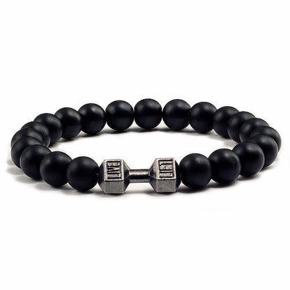 Natural Volcanic Stone Beads Bracelets Black Lava