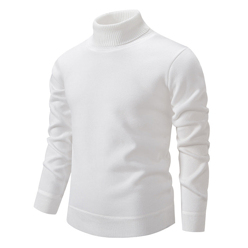 Men's Turtleneck Pullover Sweater Fashion Solid Color