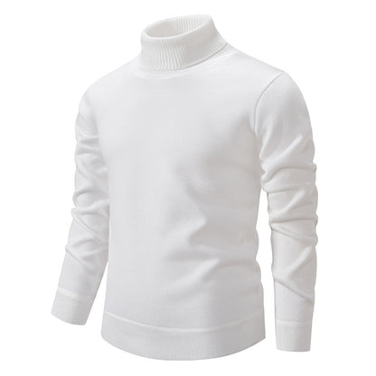 Men's Turtleneck Pullover Sweater Fashion Solid Color