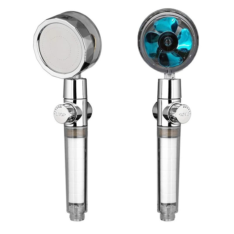 New Turbo Propeller Shower Head Water Saving High Pressure