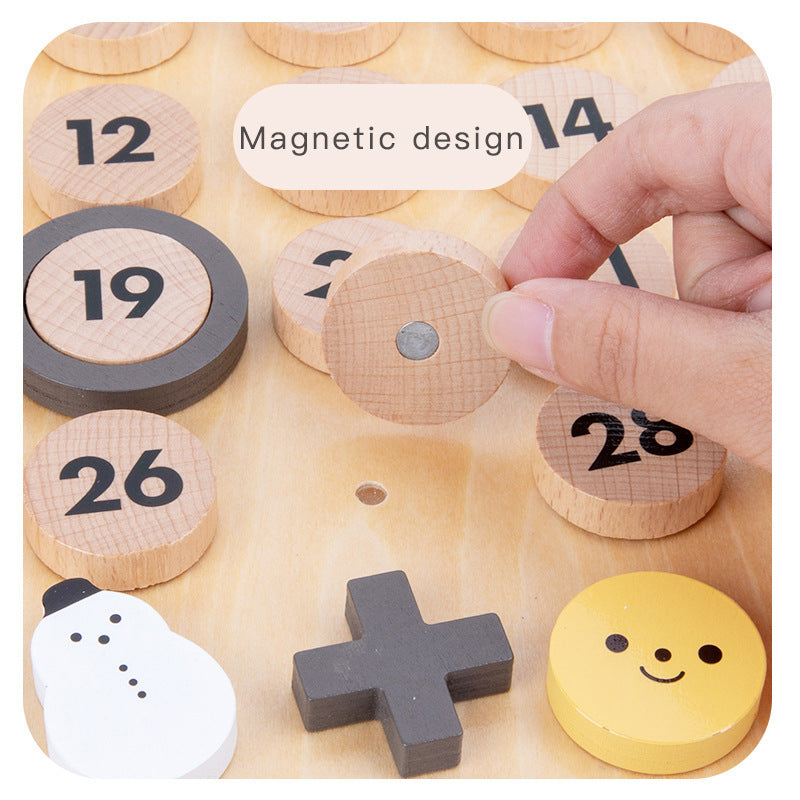 Children's Wooden Calendar Desktop Pendant