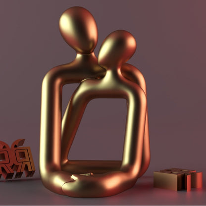 Heartwarming Loving Couple Resin Statue - A Timeless Modern