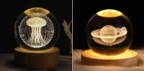 Luminous Starry Sky And Planets Moon Moon Crystal Ball Lamp