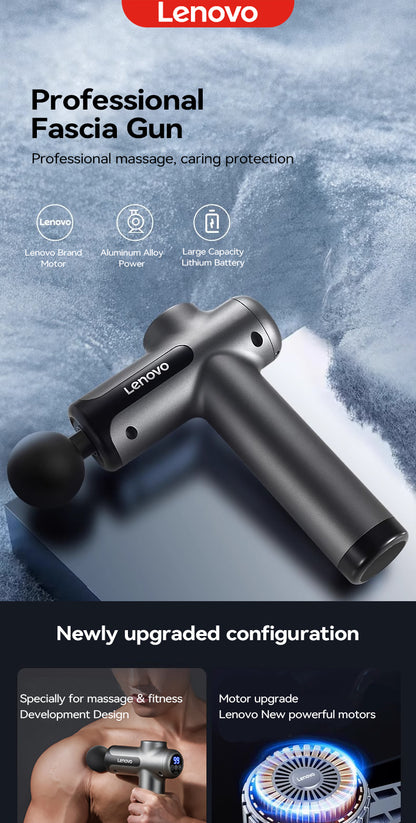 Lenovo Powerful Wireless Massager Gun 8 Massage Heads