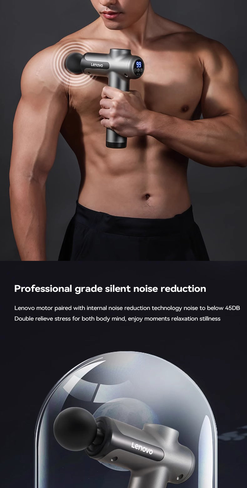 Lenovo Powerful Wireless Massager Gun 8 Massage Heads