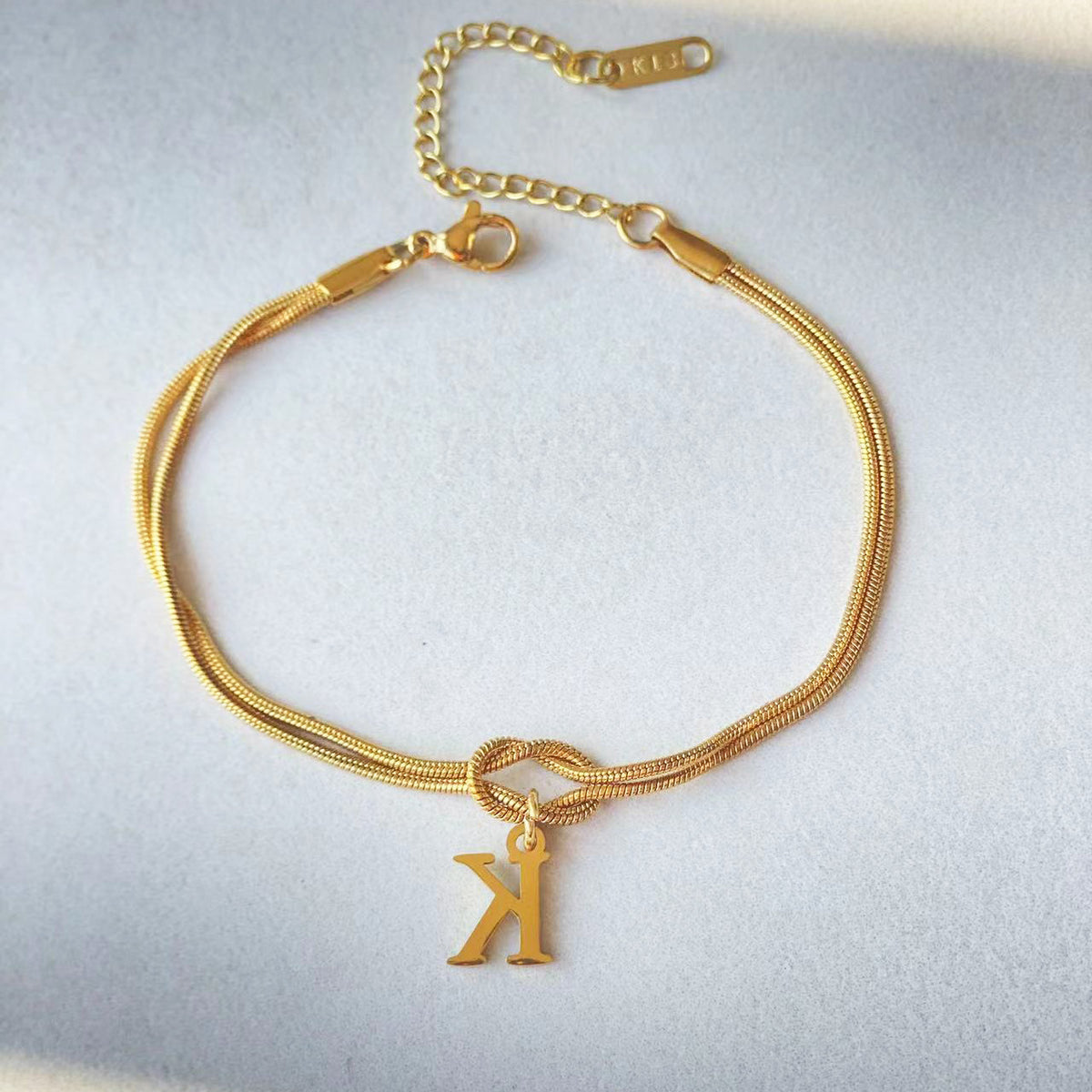 New Letter A-Z Love Knot Bracelets For Women Couple