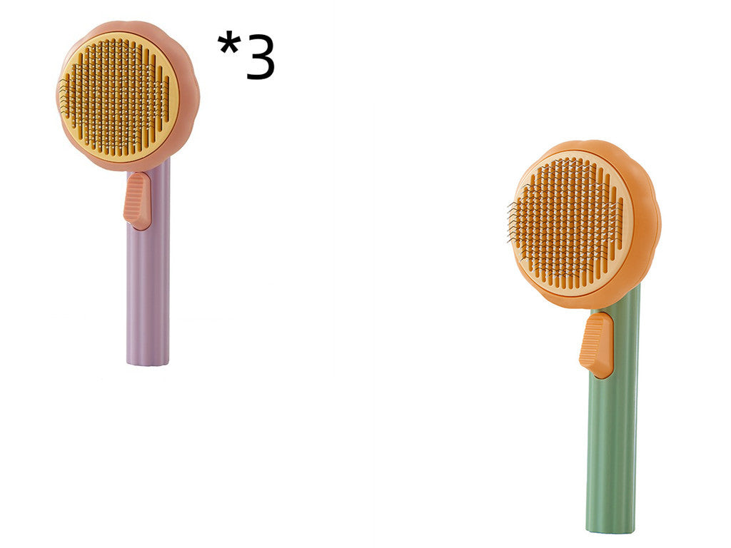 New Pet Cat Brush Self-cleaning Comb Looper