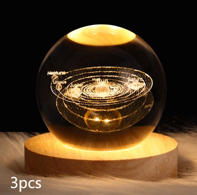 Luminous Starry Sky And Planets Moon Moon Crystal Ball Lamp