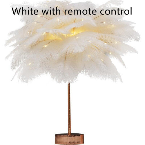 Feather Lamp Nordic Desk Lamp European-Style Feather Lamp