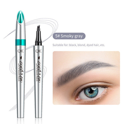 Four Prong Liquid Eyebrow Pencil Waterproof And Sweat Proof Makeup And Color Display