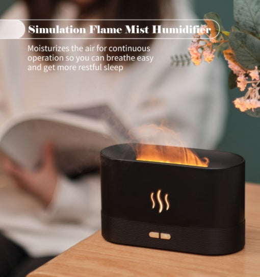 Aroma Diffuser With Flame Light Mist Humidifier Diffuser