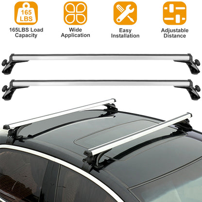 47.24in Universal Top Roof Rack Cross Bar Cargo Carrier