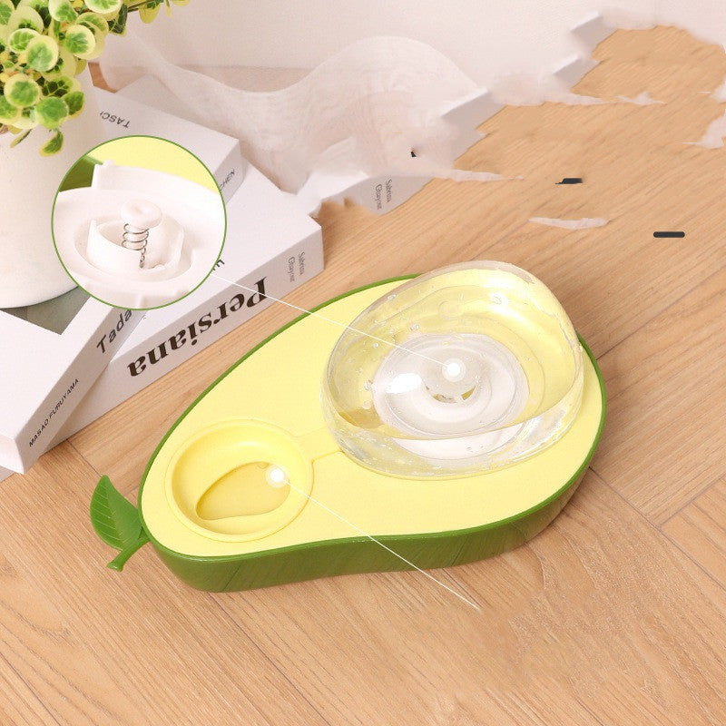 Avocado Pet Dog Cat Automatic Feeder Bowl For Dogs Drinking Water