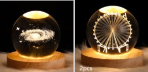 Luminous Starry Sky And Planets Moon Moon Crystal Ball Lamp